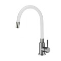 Смеситель для кухни VENTA VA3008E-white  с гибким гусаком  (картридж 35 мм)