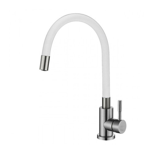 Смеситель для кухни VENTA VA3008E-white  с гибким гусаком  (картридж 35 мм)