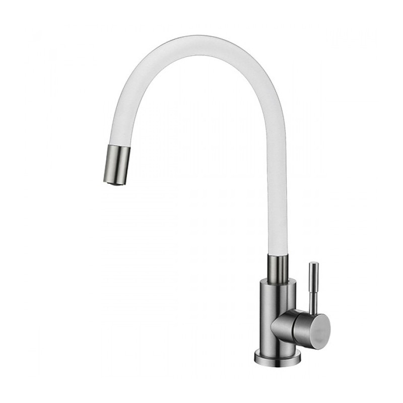 Смеситель для кухни VENTA VA3008E-white  с гибким гусаком  (картридж 35 мм)