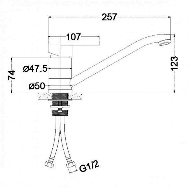 Змішувач для кухні VENTA VA3209B (картридж 35 мм)