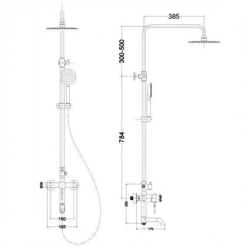 Душова система VENTA VA6008 картридж 35 мм