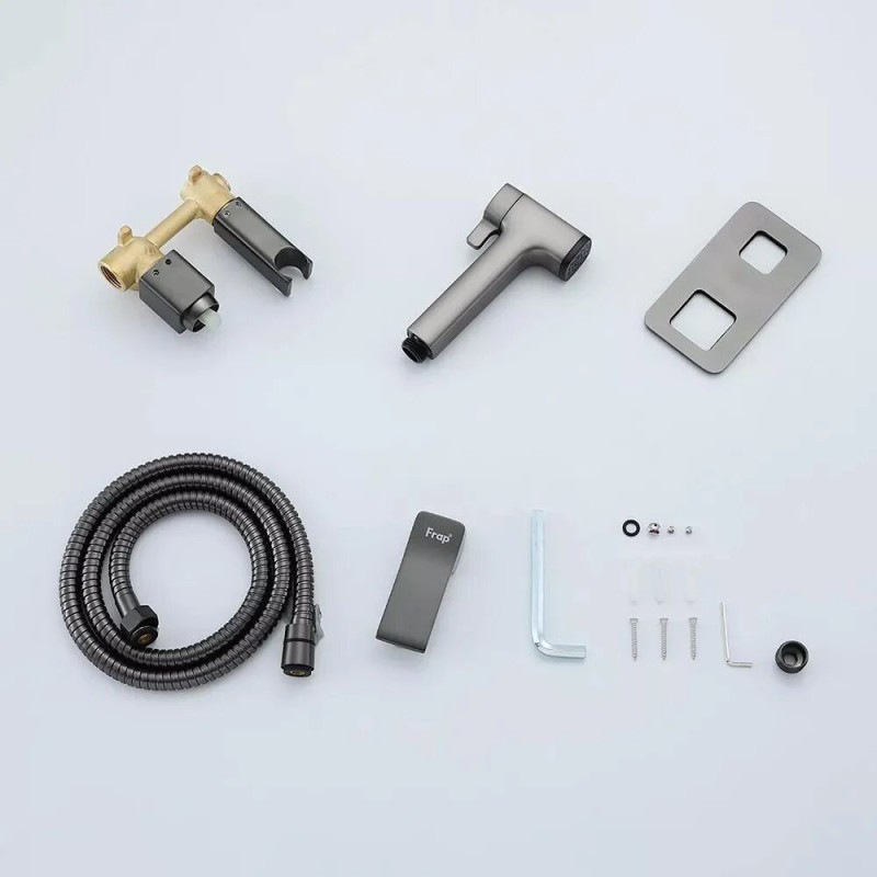 Гігієнічний змішувач для душу Frap F2084-9 (вбудований, сірий)