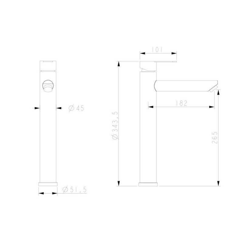 Змішувач для умивальника WEZER EKO11A-01 одноважільний