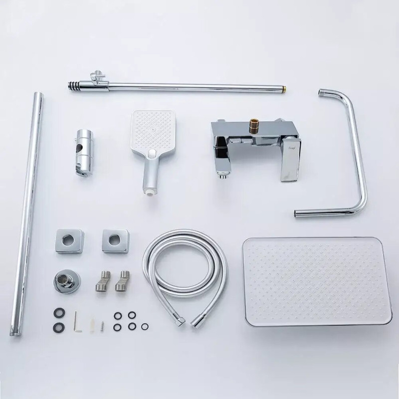 Душова система Frap F2487 (3-функціїна, клавішний перемикач, хром)