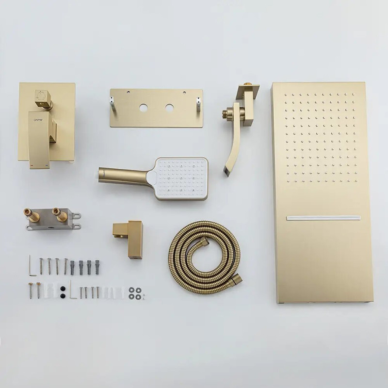 Душова система Gappo G7107-73 (вбудована, 3-функції, золото)