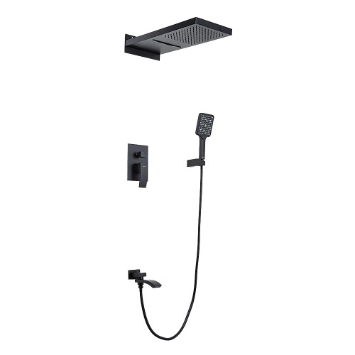 Душевая система Gappo G7107-76 (встроенная, 3-функции, черный)