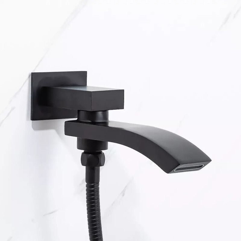 Душевая система Gappo G7107-76 (встроенная, 3-функции, черный)