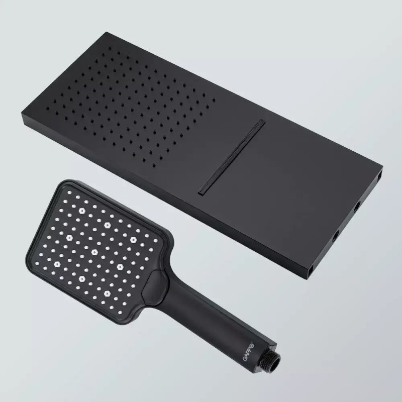 Душевая система Gappo G7107-76 (встроенная, 3-функции, черный)