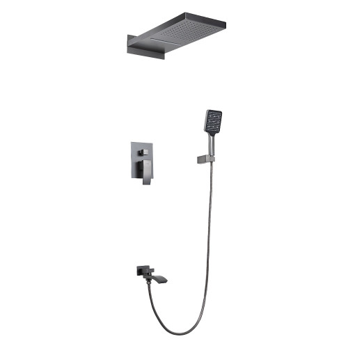 Душевая система Gappo G7107-79 (встроенная, 3-функции, серый)