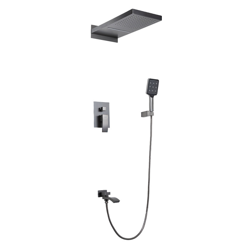 Душевая система Gappo G7107-79 (встроенная, 3-функции, серый)