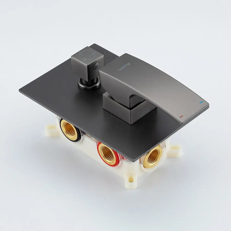 Душевая система Gappo G7107-79 (встроенная, 3-функции, серый)