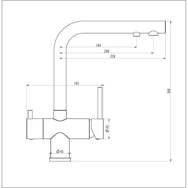Смеситель для кухни на две воды GAPPO G43752-21 (gungrey)