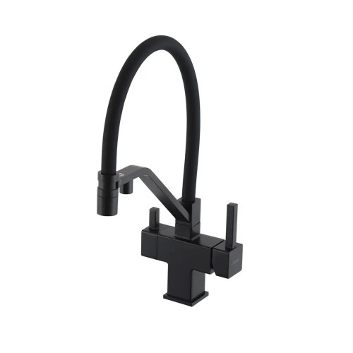 G4395-66 кухня под осмос одновес. выс. силикон. излил лат. шпилька Ø35 (черный) {8/1}