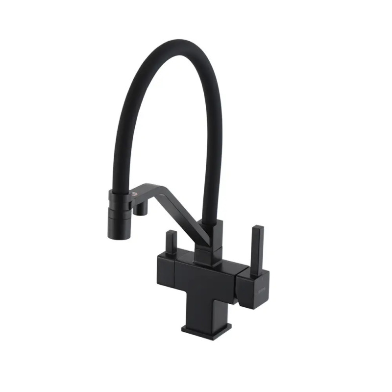 G4395-66 кухня под осмос одновес. выс. силикон. излил лат. шпилька Ø35 (черный) {8/1}