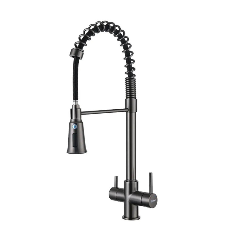 G4398-69 кухня под осмос одновес. выс. силикон. излил лат. шпилька Ø35 (серый Gungrey) {8/1}