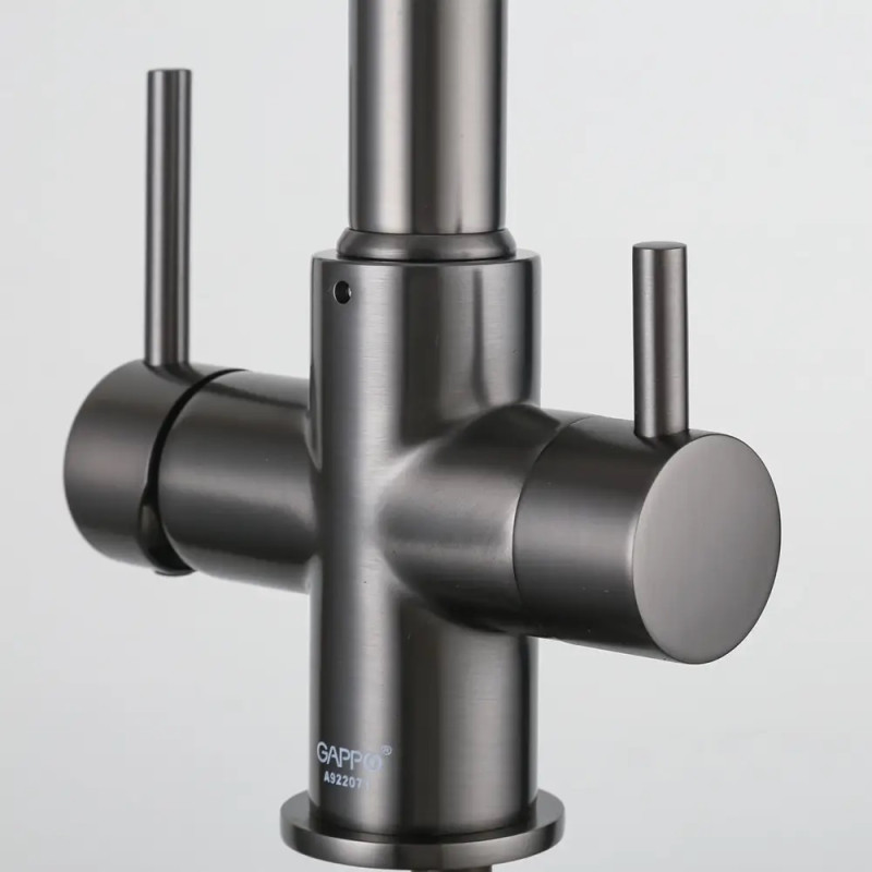 G4398-69 кухня под осмос одновес. выс. силикон. излил лат. шпилька Ø35 (серый Gungrey) {8/1}