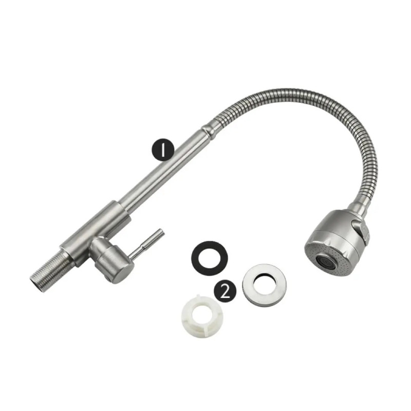 Монокран с рефлекторным изливом FRAP F41899-7, нержавеющая сталь.