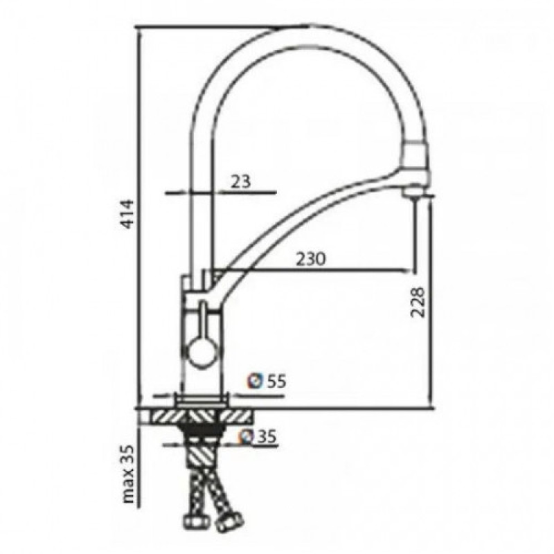 Змішувач для кухні Frap F4369 на дві води