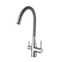 Змішувач для кухні під фільтр Frap F4396 з гнучким виливом