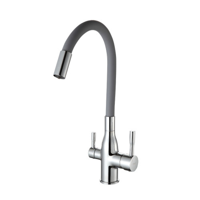 Змішувач для кухні під фільтр Frap F4396 з гнучким виливом