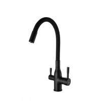 Змішувач для кухні під фільтр Frap F4396-6 з гнучким виливом