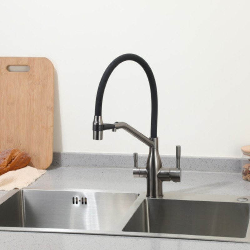 Смеситель для кухни под фильтр Frap F4397-9 с гибким изливом