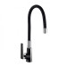 Смеситель для кухни Frap F4457 с гибким изливом, черный/хром