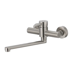 Смеситель настенный для кухни WEZER EKO12-01, нержавеющая сталь.