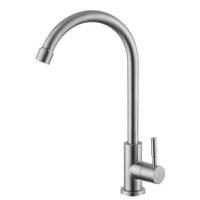 Монокран для раковини WEZER EKO14A-14 поворотний вилив, нержавіюча сталь