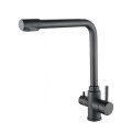 Смеситель для кухни под фильтр WEZER EKO4C-01, оружейная сталь.
