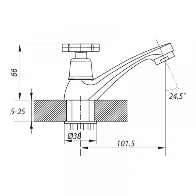 Монокран для раковини WEZER JIK15-102, хром