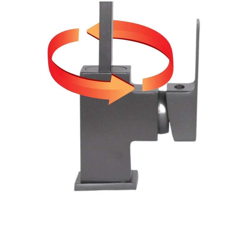 Змішувач для кухні WEZER PRO4-02-GUNGREY, збройова сталь