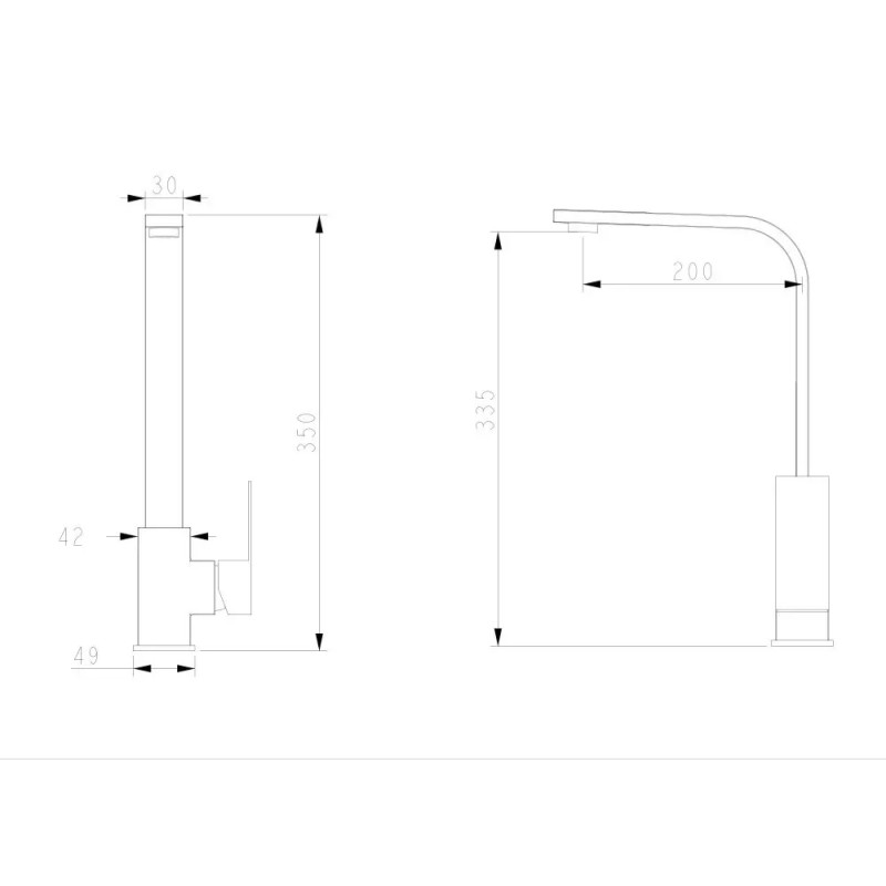 Змішувач для кухні WEZER PRO4A-02-BLACK