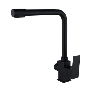 Змішувач для кухні на дві води WEZER PRO4C-02-BLACK, нержавіюча сталь, чорний