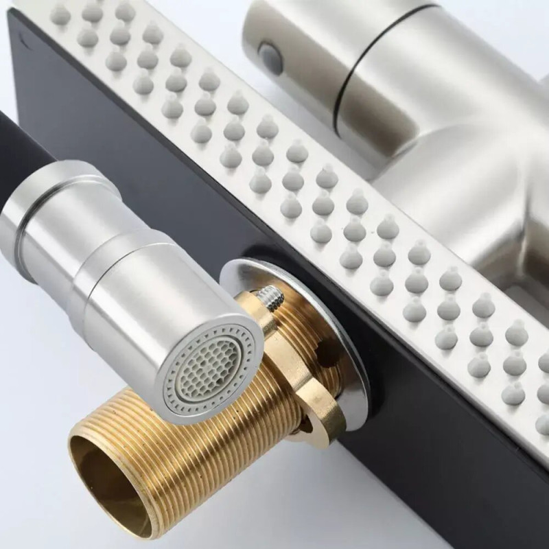 Смеситель для кухни GAPPO G4098-5 (гибкий излив, с водопадом, сатин)