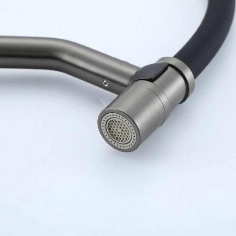 Смеситель для кухни GAPPO G4098-9 (с водопадом, gungrey)