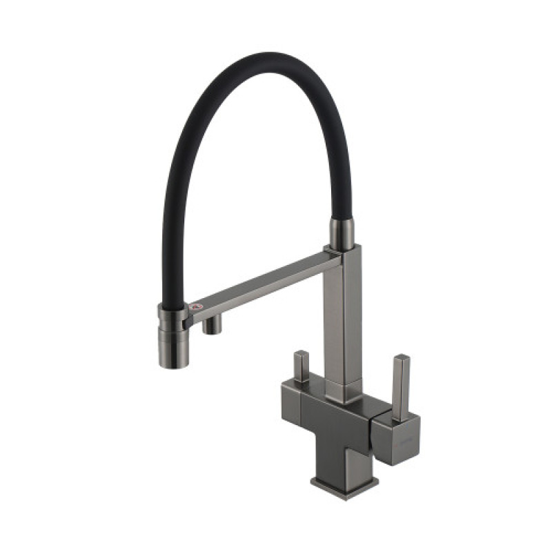 Змішувач для кухні GAPPO G4395-59  (під осмос, gungrey)