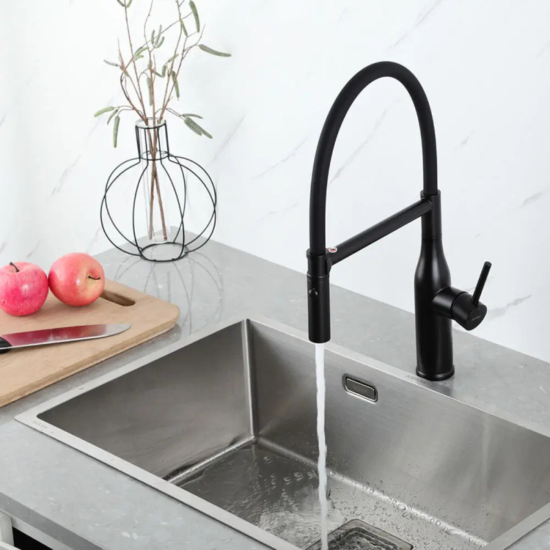 Смеситель для кухни Gappo G4098-26 (черный)