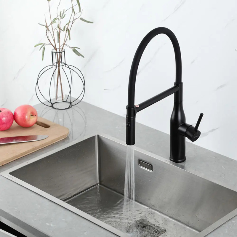 Смеситель для кухни Gappo G4098-26 (черный)