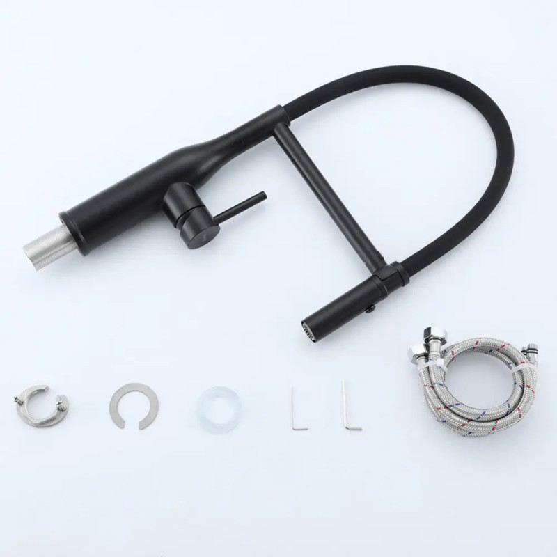 Смеситель для кухни Gappo G4098-26 (черный)