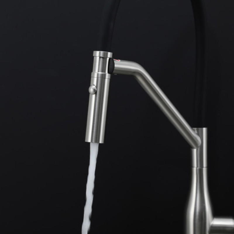 Змішувач для кухні Gappo G4098-15 (нержавіюча сталь, сатин) 