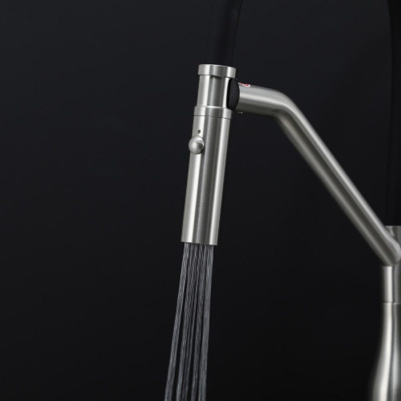 Змішувач для кухні Gappo G4098-15 (нержавіюча сталь, сатин) 