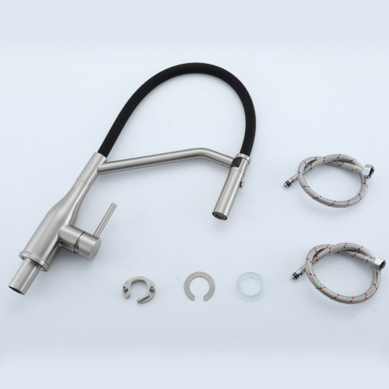 Змішувач для кухні Gappo G4098-15 (нержавіюча сталь, сатин) 