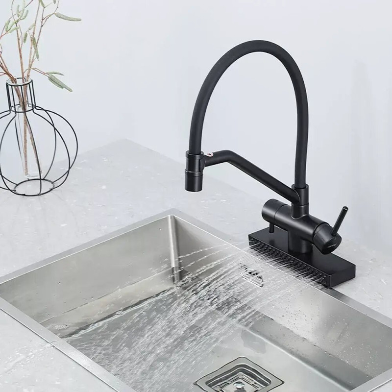 Змішувач для кухні Gappo G4098-6 (3 функції, чорний)