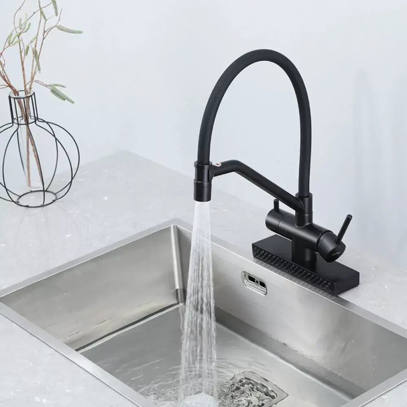 Змішувач для кухні Gappo G4098-6 (3 функції, чорний)