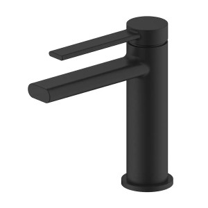 Змішувач для умивальника Frap F1067-6 (одноваж. литий вилив, лат. корпус, Ø25, чорний) 