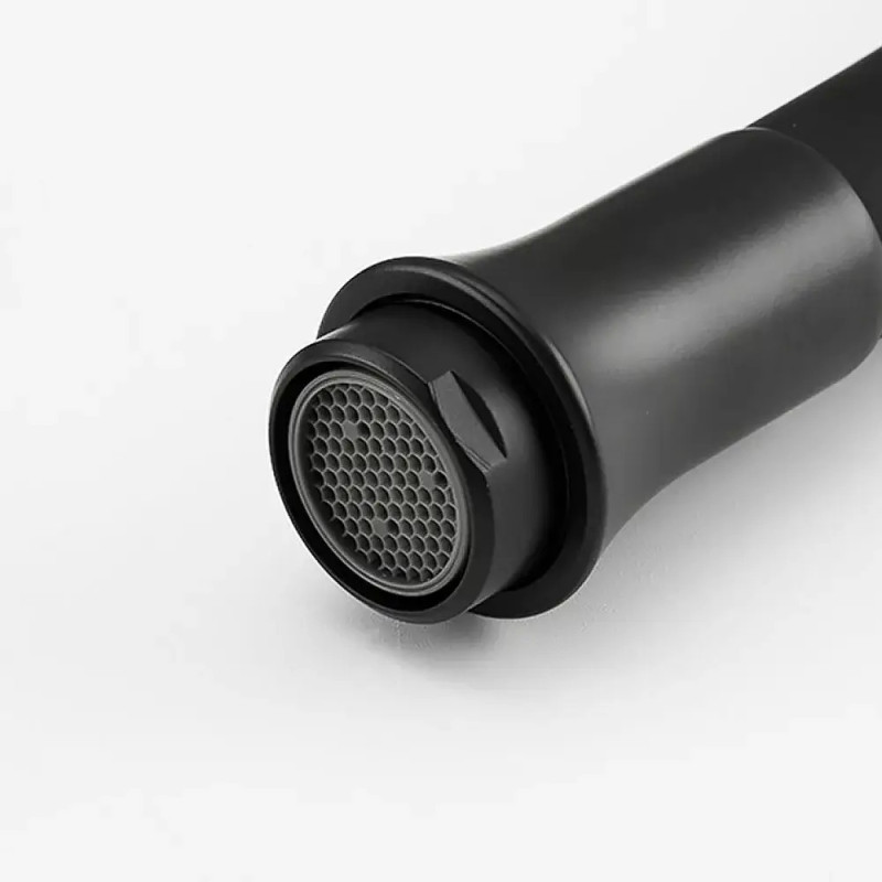 Кухонний змішувач Frap F4067-6 (одноваж., силікон.вилив, лат.корпус, Ø35, чорний)