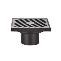 Душовий трап Koer FD10-100x100-180-Black (KR3414) пряме відведення 