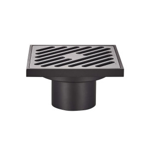 Душевой трап Koer FD10-100x100-180-Black (KR3414) прямой отвод 