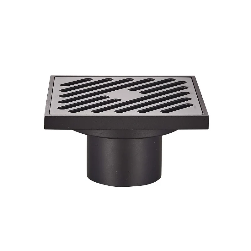 Душовий трап Koer FD10-100x100-180-Black (KR3414) пряме відведення 